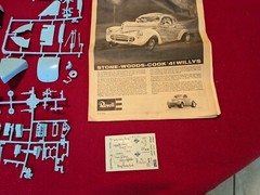 Vintage Revell Swindler ll 1941 Willys Gasser Coupe model kit 1970 issue Open