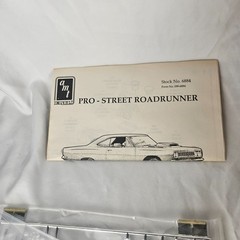 Vintage AMT 1968 Roadrunner Pro Street 1/25 Scale Plastic Model Kit