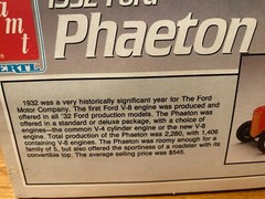 AMT ERTL 1932 Ford Phaeton 1:25 Skill-2 open box Build 1 of 2 Ways 1989 #6899