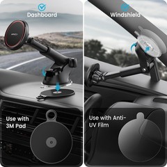 Apps2Car For Magsafe Car Mount Dashboard Windshield Suction Cup Holder