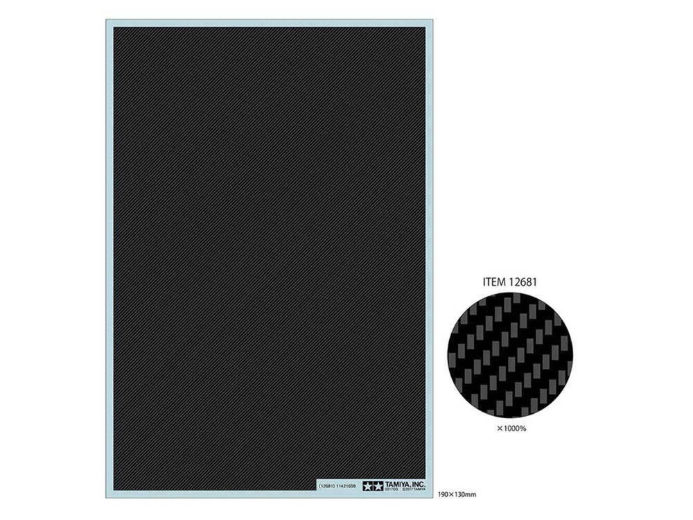 Tamiya Detail Up parts Set “Carbon Pattern Decal” (Twill Weave) Fine 12681