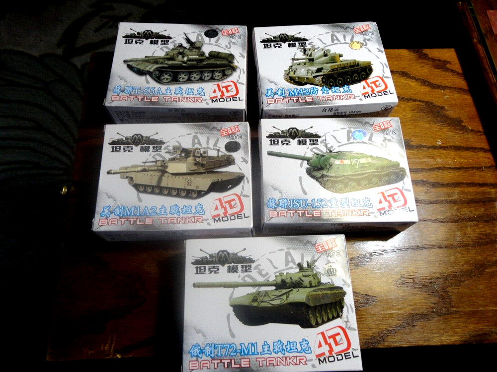 FIVE Boxes Various 4D Models BATTLE TANKR