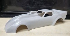 1/24 scale resin 3d printed Chevy Corvette funny car drag body model slot car