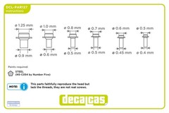 Decalcas Detail-Up Slotted Cheese Head Screw & Washer Various Sizes # DCL-PAR127