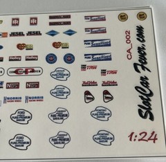 Nascar Contingency Individual Decals SlotCar Fever Hoosier Holley Kegs Snap-On