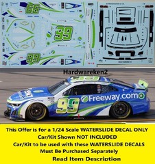 NASCAR DECAL #99 FREEWAY.COM ATLANTA WINNER 2024 CAMARO DANIEL SUAREZ 1/24