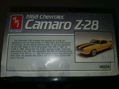 Vintage 1968 Chevrolet Camaro Z-28 Kit # 6559 Factory Sealed In 1989 1/25!