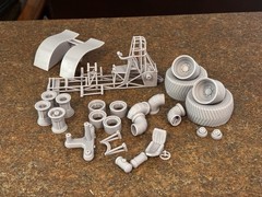 1/25 Resin 3d Printed 4 Jet Engine Pulling Tractor Model Kit
