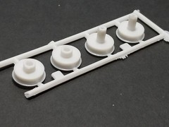 1977 Chevy Van STOCK STEEL WHEELS from 1:25 AMT Model Kit 77 Chevrolet STEELIES