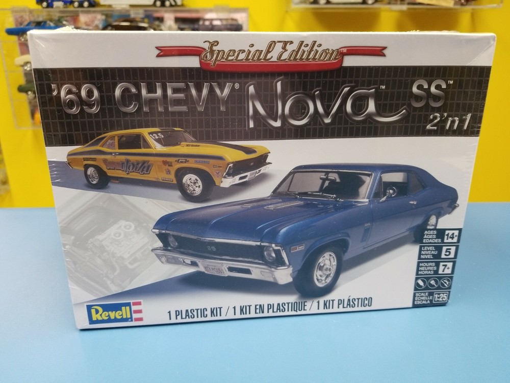 REVELL ’69 CHEVY NOVA SS 2’N1 SPECIAL EDITION SKILL ( LEVEL 5) 85- 2098 “NEW”