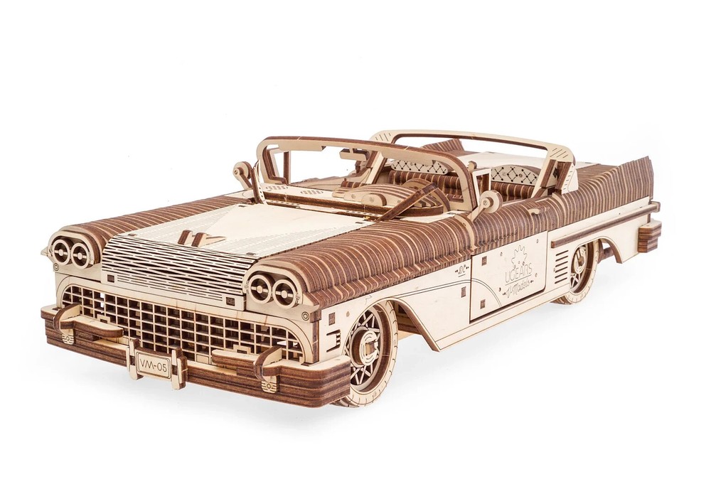 UGEARS Dream Cabriolet VM-05 – Wooden 3D Working Model for Adults and Teens