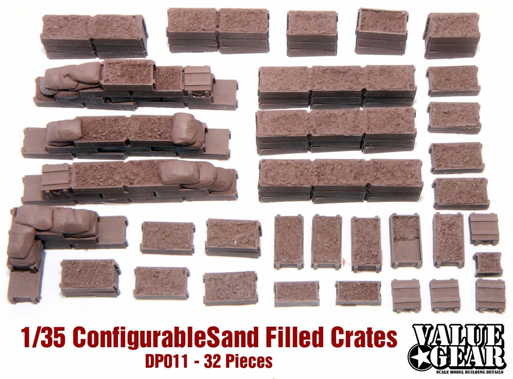 1/35 Stackable Configurable Sand Filled Crates Etc – Value Gear Details DP011