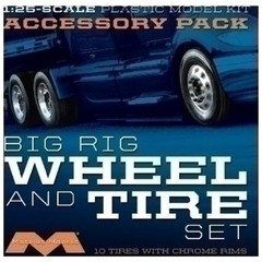 Moebius Models 1010 1/25 Semi Wheels/Tires (10 pk)