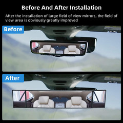 Car Rear View Mirror, 15.1” Anti-Glare Panoramic Wide Angle Rearview M