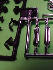 1967 Ford Mustang GT 350 1/25 Caroll Shelby 289 Motor Chrome Finned Valve Covers