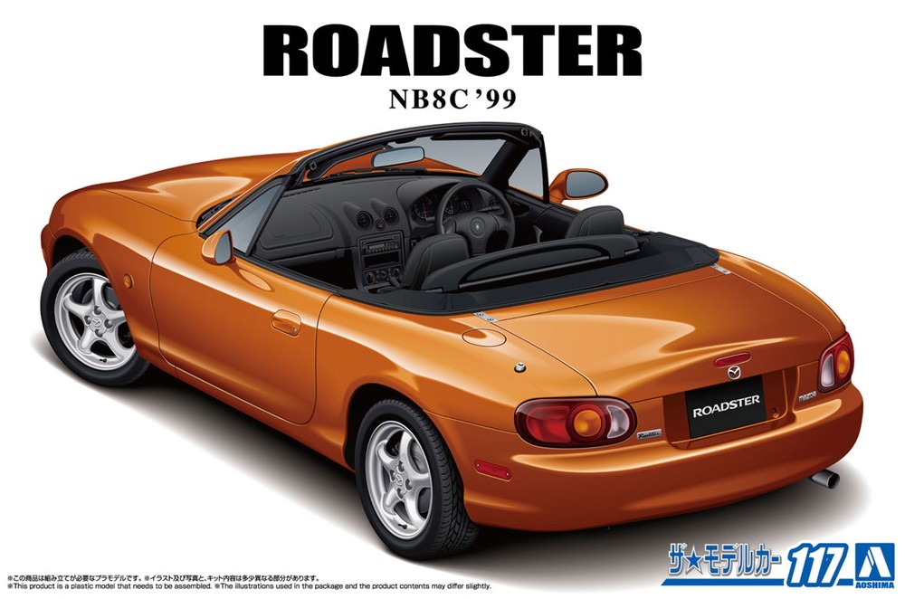 AOSHIMA The Model Car No.117 Mazda NB8C Roadster RS 1999 1/24 Plastic Model Kit
