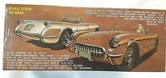 1955 CORVETTE BUILD STOCK OR DRAG MODEL KIT 1/25 SCALE AMT-683/12 NEW AND SEAL