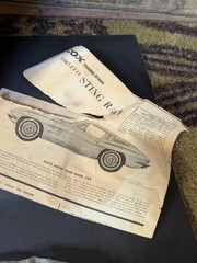 🔥VTG 1965 COX GAS POWERED CORVETTE STING RAY ORIGINAL BOX COMPLETE W/ GLOW FUEL