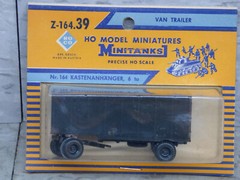 Roco Minitanks (NEW) Z-164 1/87 WWII US M-119 6T Closed Van Trailer Lot #6290K