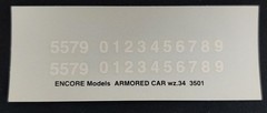 Encore Armored Car wz.34 1:35 Model Kit #3501 Open Box Sealed Parts Poland
