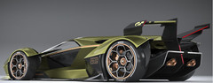 Lamborghini 1:18Race Car12Custom Built Concept Metal Body Model Carousel Green24