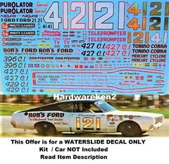 NASCAR DECAL #21 PUROLATOR SPECIAL 1968 MERCURY DONNIE ALLISON 1/25
