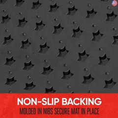 Motor Trend Houndstooth Design Rubber Car Floor Mats for Autos SUV Truck &