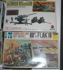 LOT of 7 Military Model Kits- Matchbox Hasegawa Nitto Fujima Complete open box