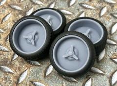 Resin 21/20 In. “Smoothie W/ Knock Offs” Model car Wheels/Tires 1/24 1/25 scale