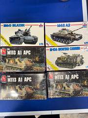 Mixed Brands 1/72 Armor Model Kit Lot M48A2 M60 Blazer M106 M113A1 APC
