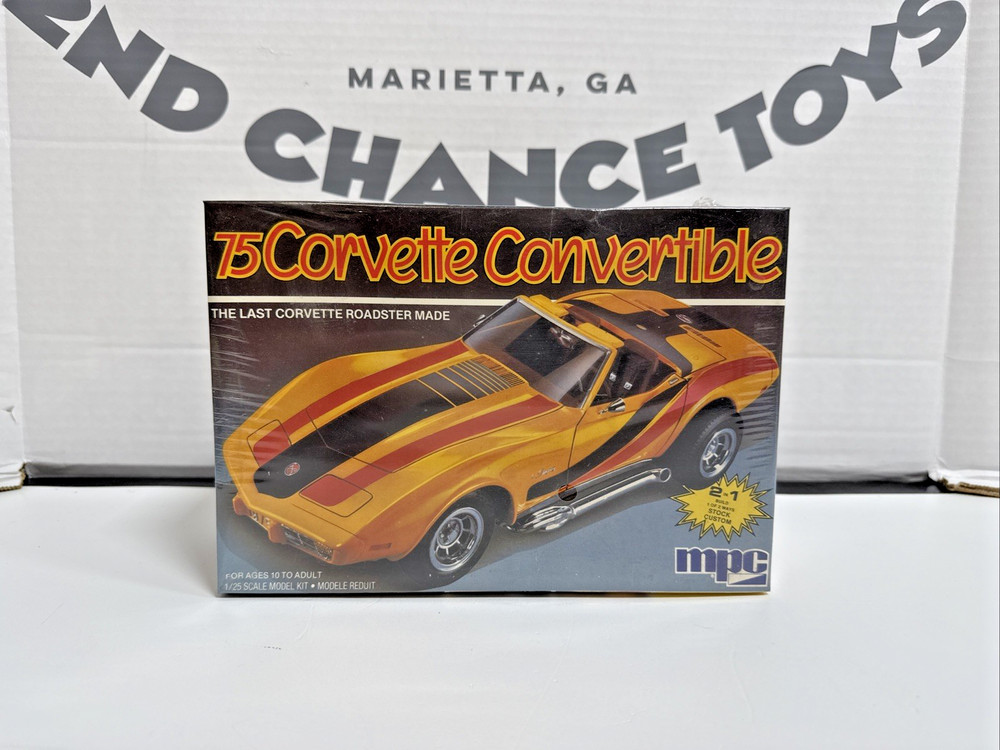 MPC ’75 Corvette Convertible Model – 1/25 Scale Kit# 6360 – Sealed