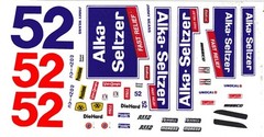 #52 Jimmy Means Alka Seltzer 1/64th – HO Scale Nascar Waterslide Decals