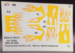 Monogram | No. 2903 | 1:24 The Beach Boys Lil Deuce Coupe Decals