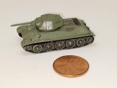 Takara 1/144 World Tank Museum 7. Russian T-3476 (1942 model) with number (#128)
