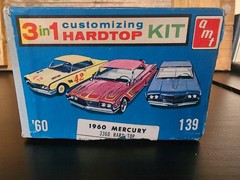 Vintage AMT 1960 Mercury Hardtop 3 in 1 Customizing Kit “BOX ONLY” N0. 139