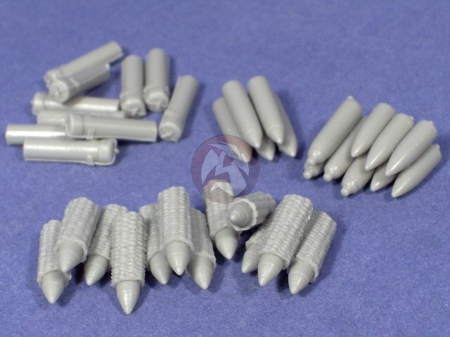 Resicast 1/35 BL 6 inch 26cwt Howitzer Ammunition (27 Shells, 12 Charges) 352364