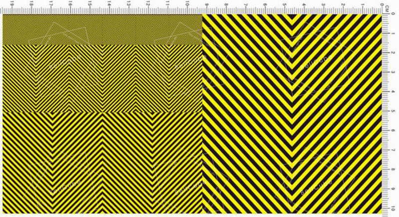 Universal 1/60 1/144 Warning stripes danger caution Scale 10mm-50mm Water Decal