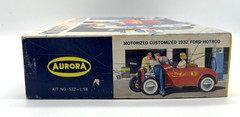 RARE VTG 1960 Aurora Motorized 1932 Ford Hotrod Model Kit Working Motor & Lights