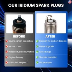 6716 Iridium Spark Plugs 4 Pack – Compatible with GMC Canyon, Compatible with