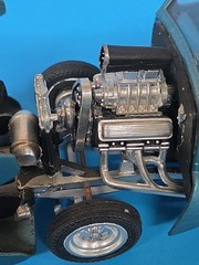 Vintage AMT 1940 Willys Coupe Gasser Built Up 1/25 Blue A/GS Evil Weevil Decal