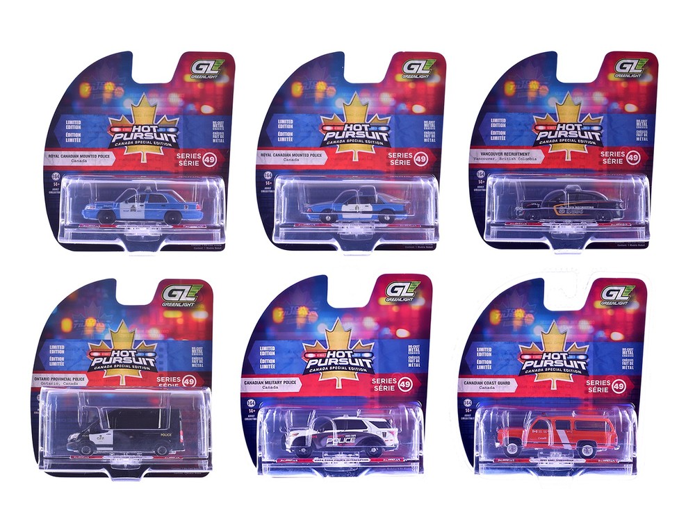 Greenlight 43065SET 1/64 “Hot Pursuit – Canada Special Edition” Set