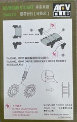 T-16 TRACK M3 Stuart/M5 Light Tank Early (workable) AFV 35019 1/35 Sealed Parts
