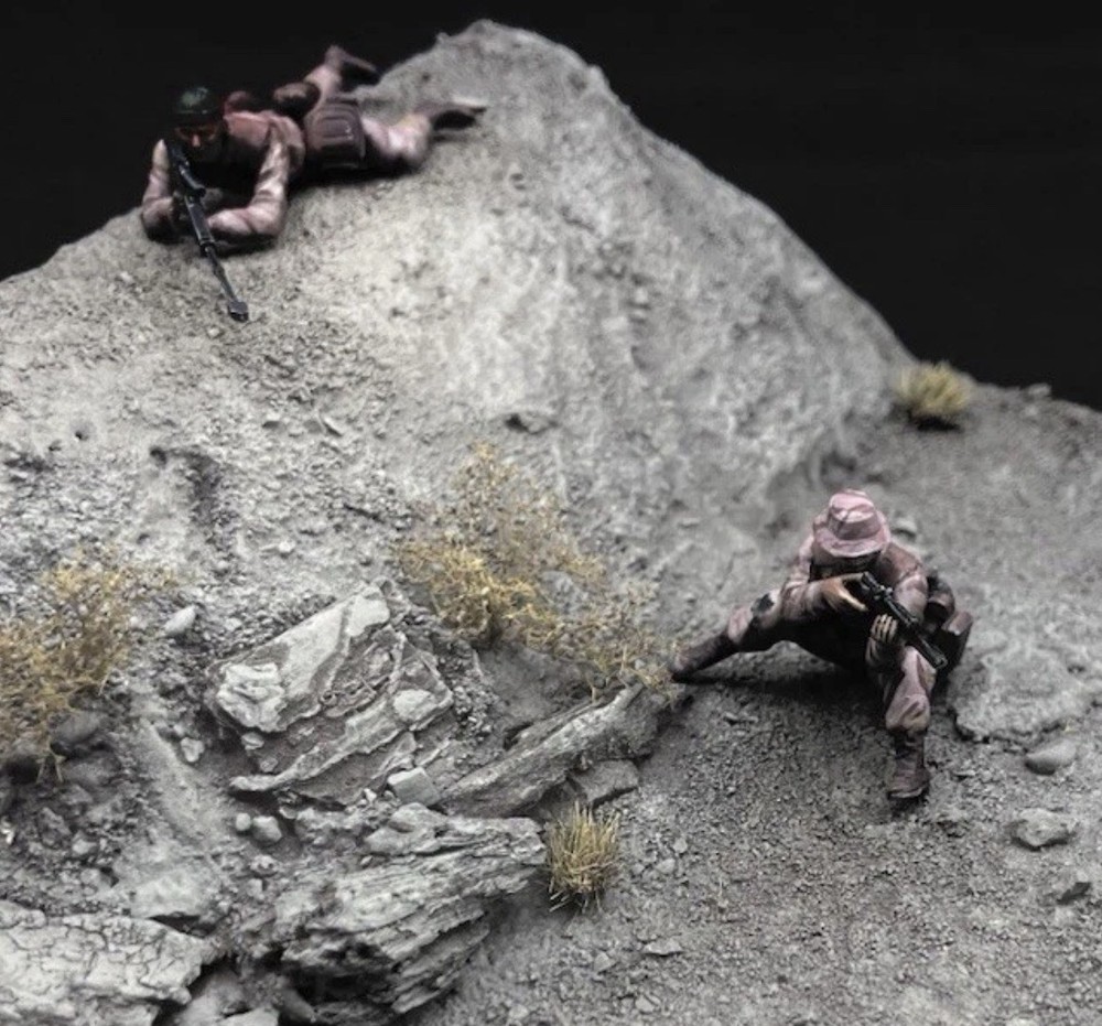 1/35 Scale Military Diorama Base Terrain Display Model Soldiers Figures Diecast