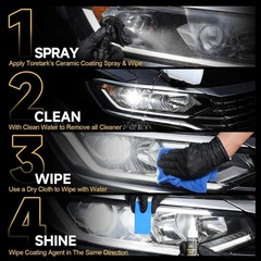 Toretark Headlight Restoration Kit – No-Sanding, Restore Yellowed, Foggy Headlig