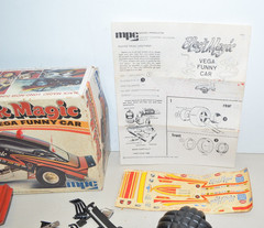 Vintage MPC BLACK MAGIC VEGA FUNNY CAR Junkyard Model Parts Lot 1/25 Fodder