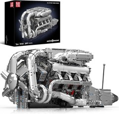 Realistic V8 Engine Building Blocks Set – 2899 PCS STEM Toy for Teens & Adults