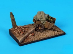 1/35 Scale DieCast Resin Model Assembled Kit Street with Cart Base (100x60mm)…