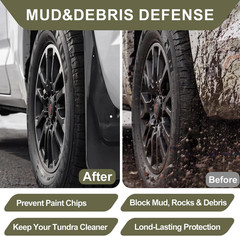Mud Flaps for Toyota Tundra 2022-2026, No-Drill Custom Fit Splash Guards, Stop P