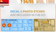 MINIART 37089 1/35 Scale T-34/85 MOD. 1960 Model Kit