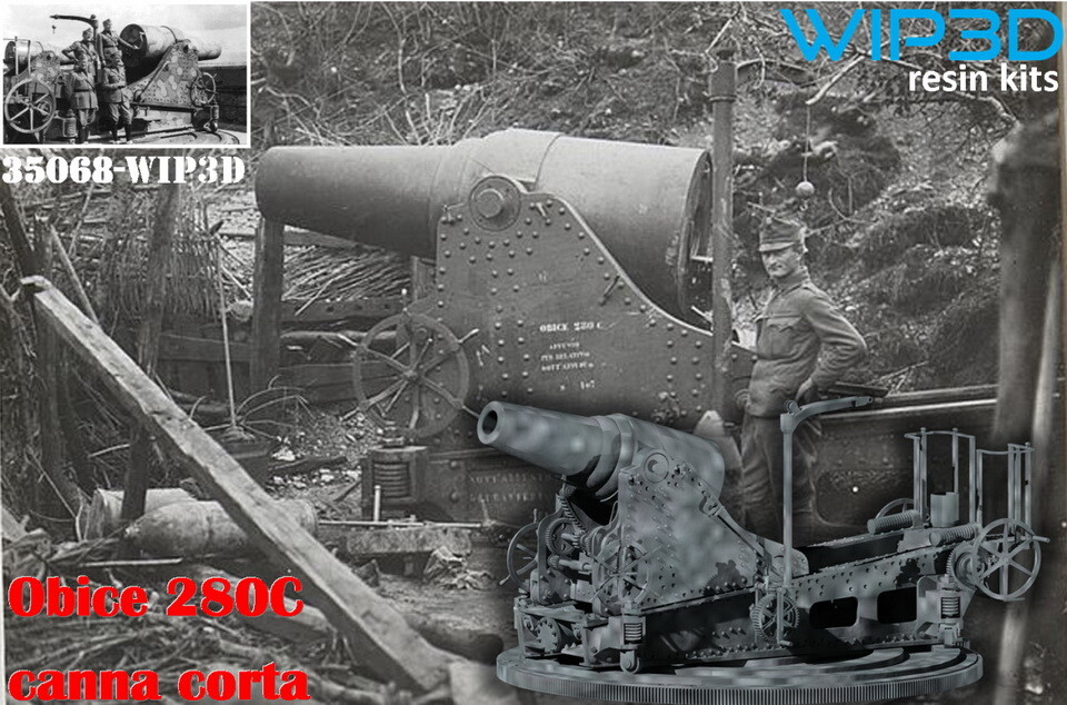 WIP 3D 1/35 Howitzer 280C Resin kit